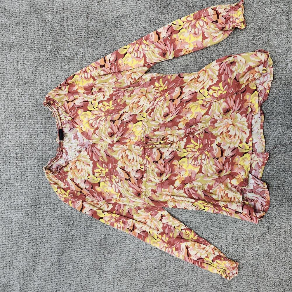Torrid Blouse Women’s Multicolor Floral Long Sleeve Size 0
